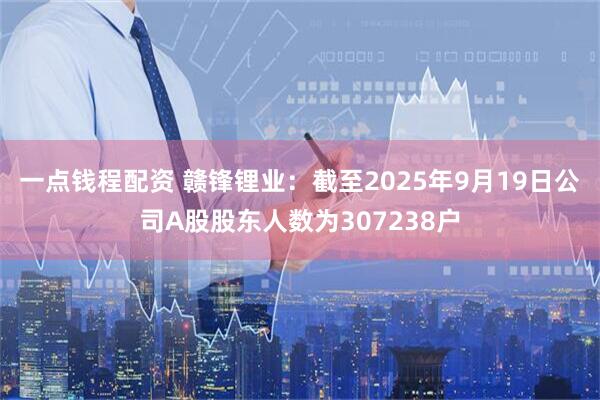 一点钱程配资 赣锋锂业：截至2025年9月19日公司A股股东人数为307238户