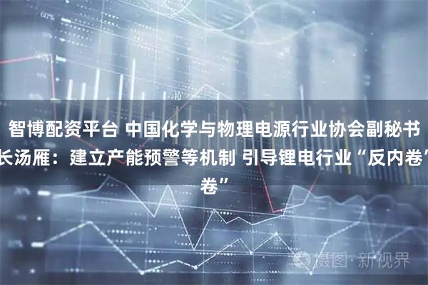 智博配资平台 中国化学与物理电源行业协会副秘书长汤雁：建立产能预警等机制 引导锂电行业“反内卷”