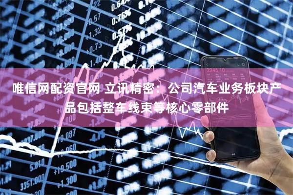 唯信网配资官网 立讯精密：公司汽车业务板块产品包括整车线束等核心零部件