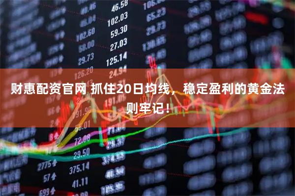 财惠配资官网 抓住20日均线，稳定盈利的黄金法则牢记！